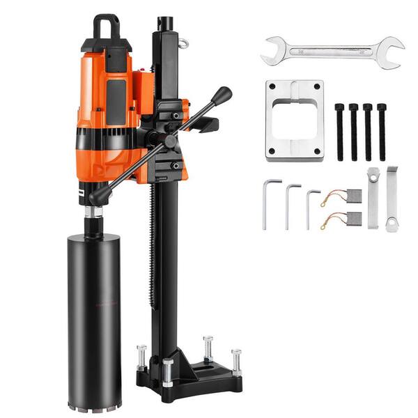 Core Drill Machine, 0.8-11.8 in. Drilling Diameter Diamond Core Drill Rig with Stand and Core Drill Bit 3500-Watt Rugged