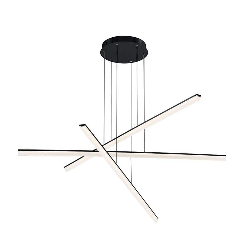 Stack 3-Light 360-Watt Equivalent Integrated LED Black Pendant with Acrylic Shade price history on PriceWatchPro