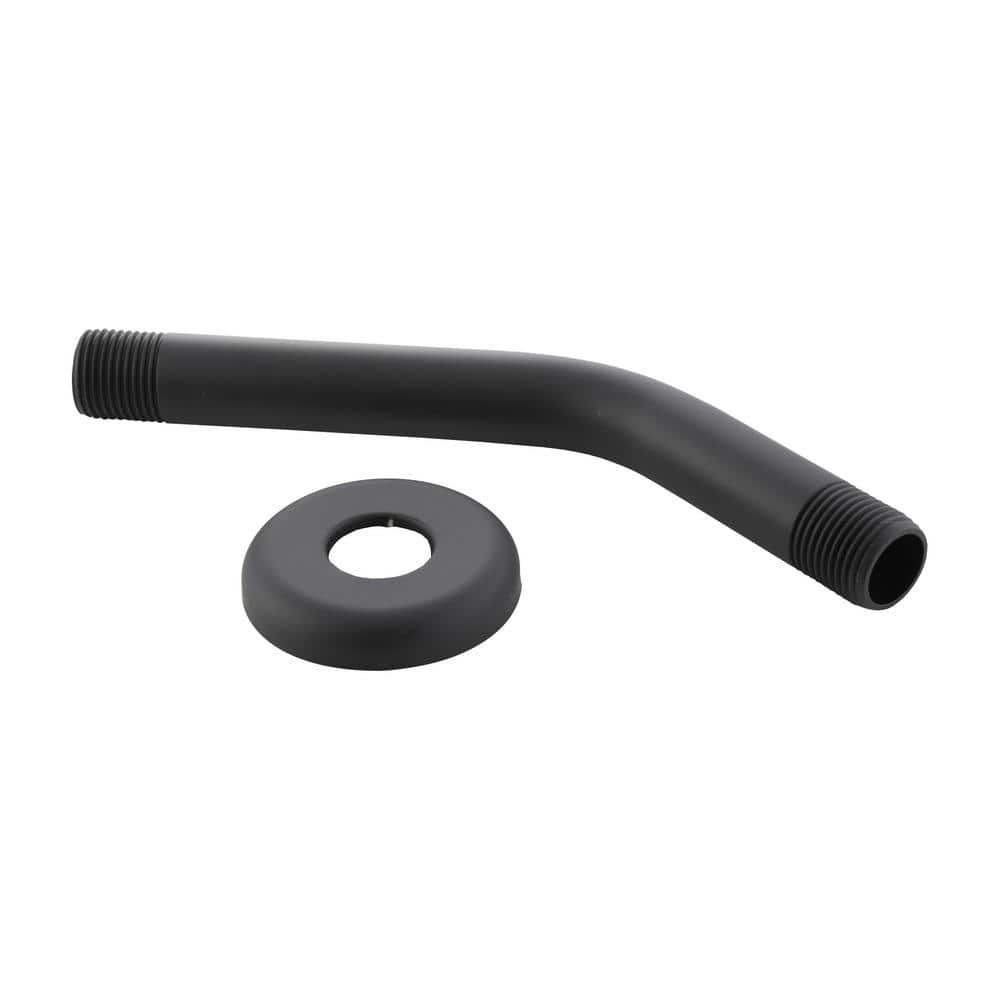 DANCO 8 in. Shower Arm and Flange, Matte Black 11095 The Home Depot