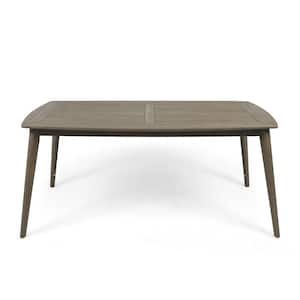 Sunqueen Gray Rectangular Wood Outdoor Patio Dining Table