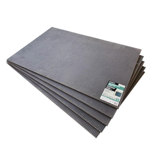 32 in. x 4 ft. x 1/2 in. XPS Foam Waterproof Backer Board Underlayment for  Wall Tile and Stone (5-Pack)