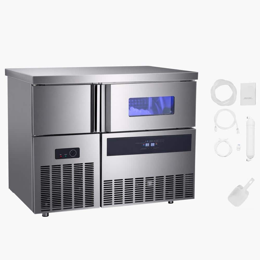 330 lb./24H Ice Maker with Worktop and 88 lb. Storage Bin