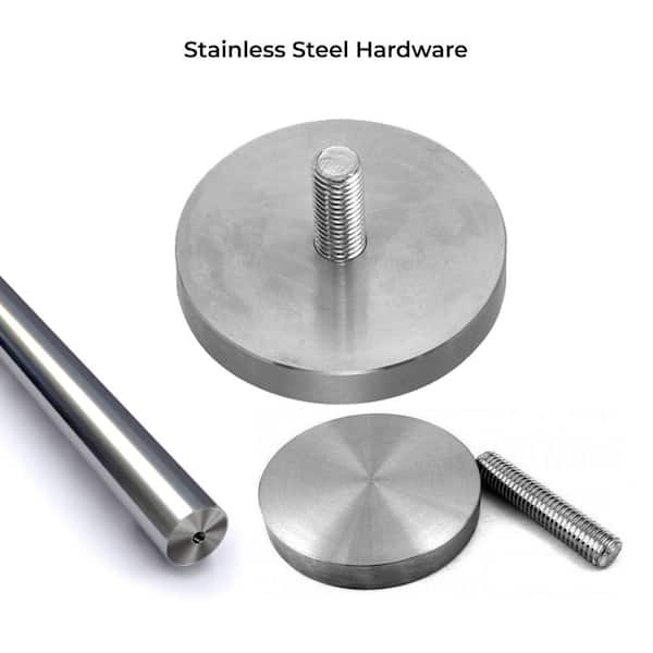 GLASS TABLE TOP ADAPTERS STAINLESS STEEL