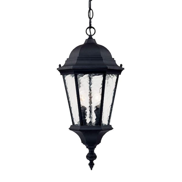 Acclaim Lighting Telfair Collection 2-Light Matte Black Outdoor Hanging ...