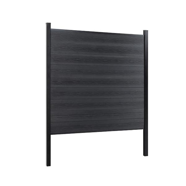 mondaria Complete Kit 8 ft. H x 6 ft. W Black Composite Privacy