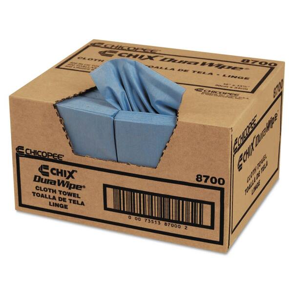 CHICOPEE VeraClean Critical Cleaning Wipes, Smooth Texture, Quarter-Fold, 12 in. x 13 in., Blue, 400/Carton