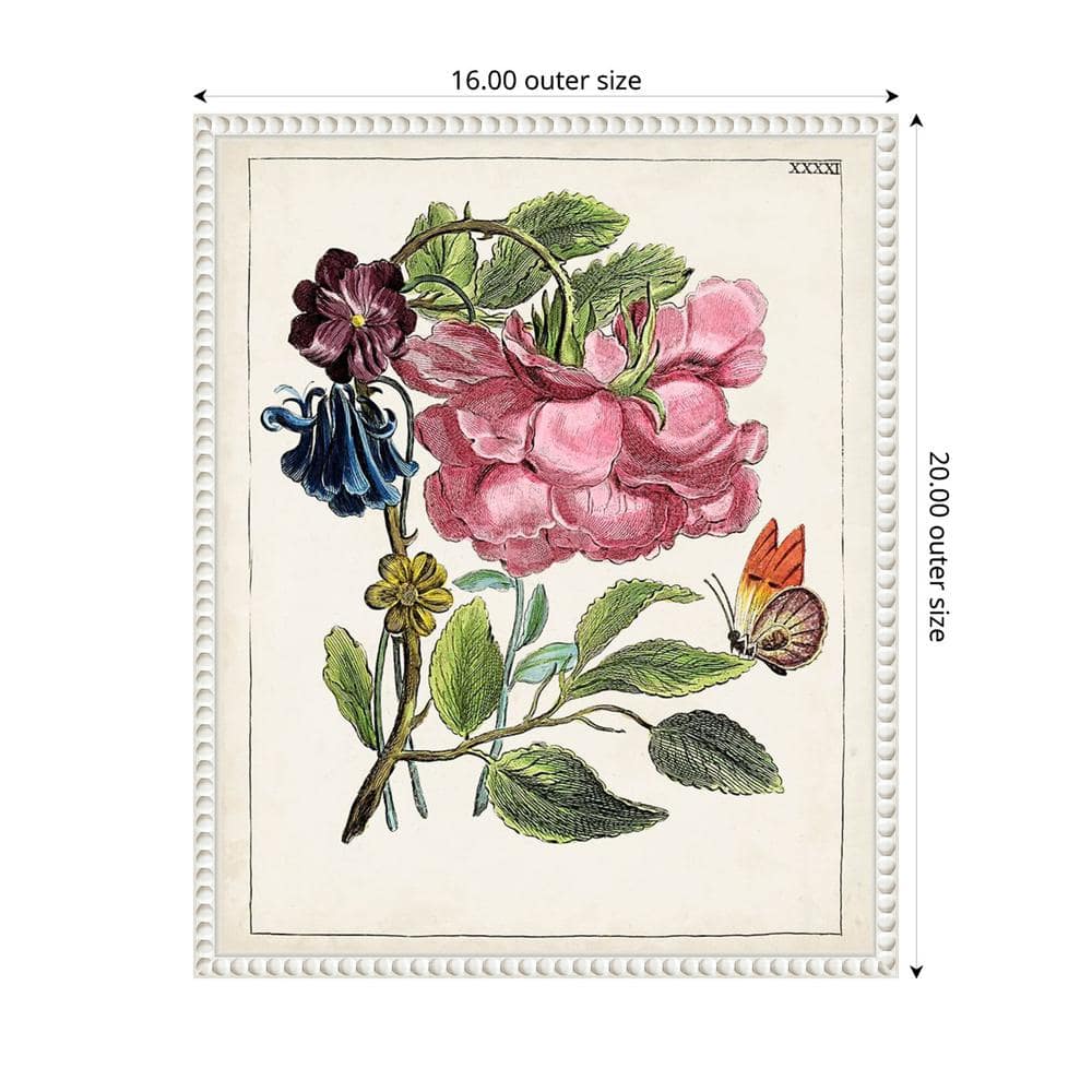 Dutch Florals XII White Framed Canvas Wall Art Print