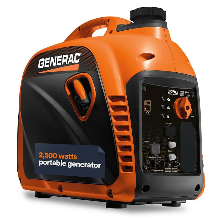 Generac 2500 Watt Recoil Start Gasoline Portable Generator Inverter w/ COSense