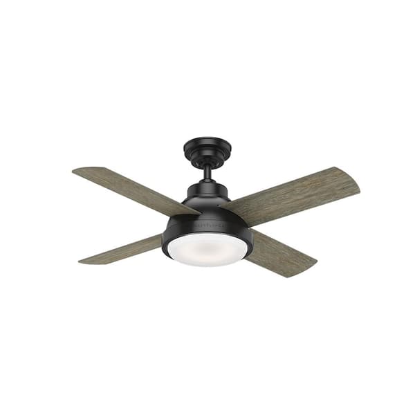 Casablanca Levitt 44-in Matte Black Ceiling Fan with LED Lighting