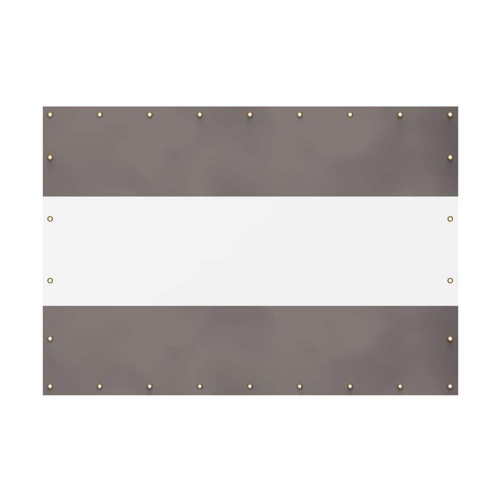 Heavy Duty Outdoor Clear Panel Curtain (7 ft. H x 10 ft. W, Gray)