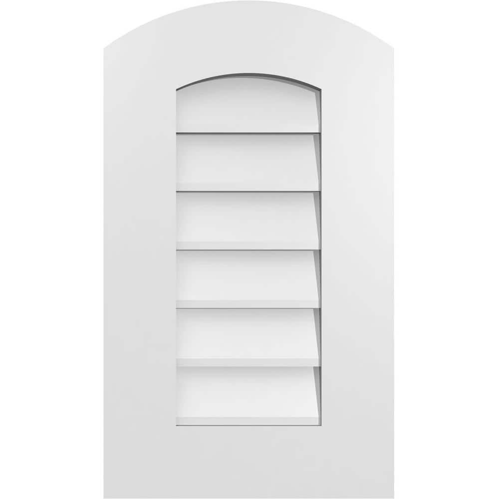 14 in. x 24 in. Arch Top Surface Mount PVC Gable Vent: Functional with Standard Frame price history on PriceWatchPro