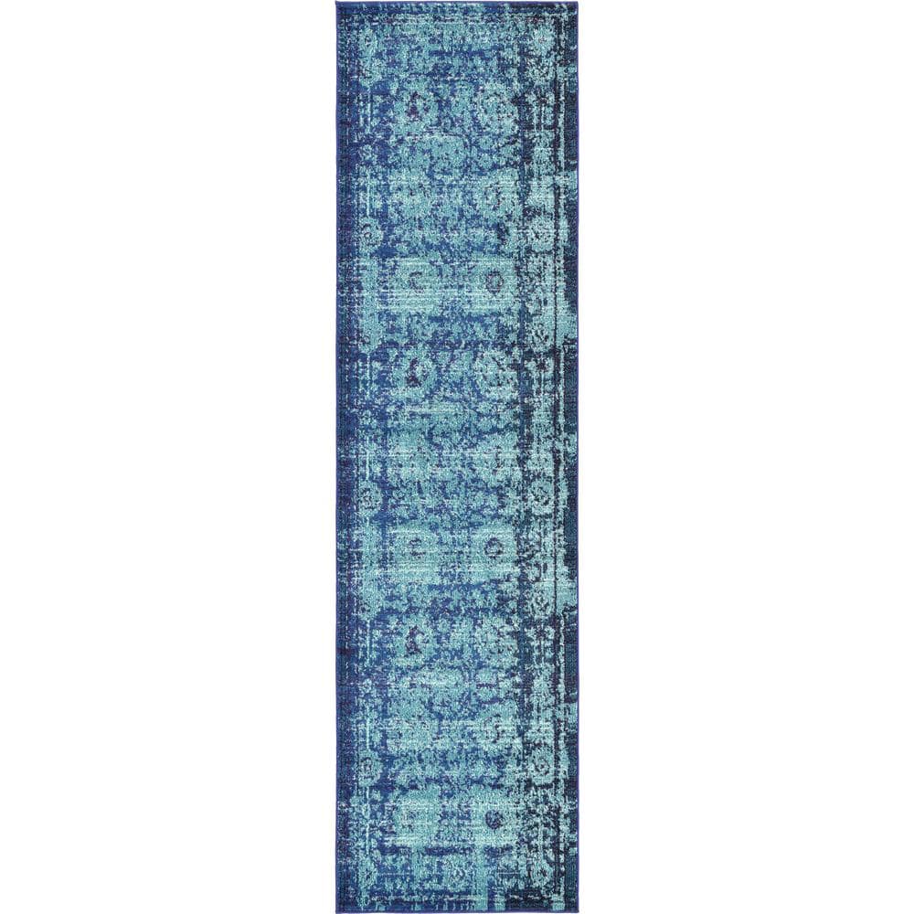 Unique Loom Medici Salamanca Turquoise 2' 7 x 10' 0 Runner Rug