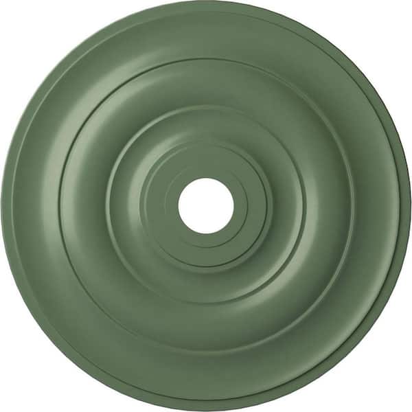 Ekena Millwork 1-1/2" x 26-1/2" x 26-1/2" Polyurethane Jefferson Ceiling, Hand-Painted Athenian Green