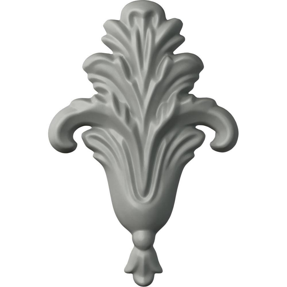 Small Primed Polyurethane Foliage Onlay Accent Piece