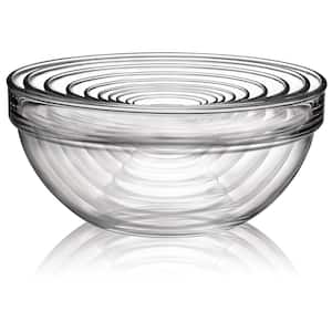 Stackable 10-Piece Glass Mixing Bowl Set