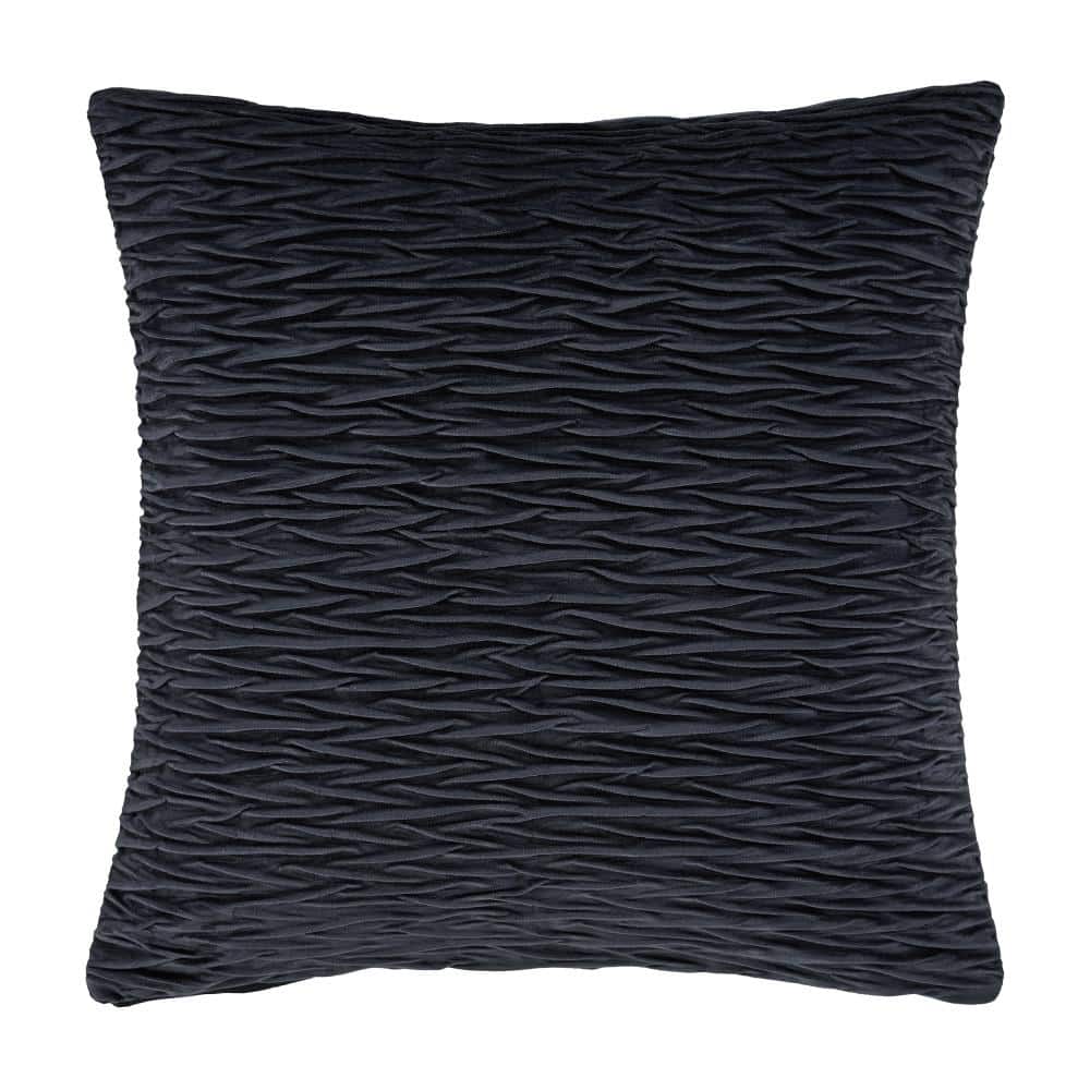 Toulhouse Ripple Indigo Polyester 20 in. Square Decorative Throw Pillow Cov