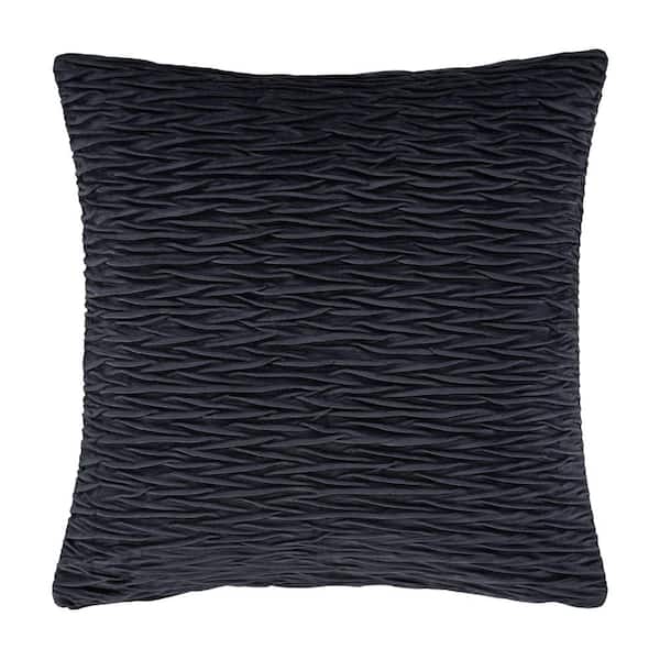 Unbranded Toulhouse Ripple Indigo Polyester 20 in. Square Decorative Throw Pillow Cover 20 x 20 in.