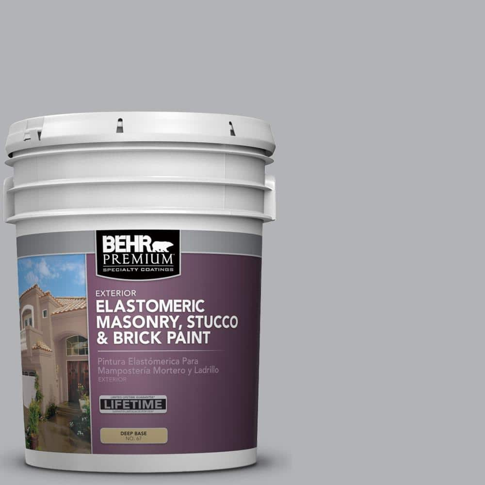 BEHR PREMIUM 5 gal. #770E-3 Pewter Mug Elastomeric Masonry, Stucco and ...