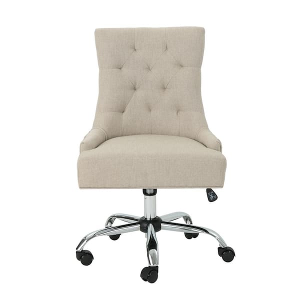 Noble House Americo Tufted Back Wheat Home Office Desk Chair