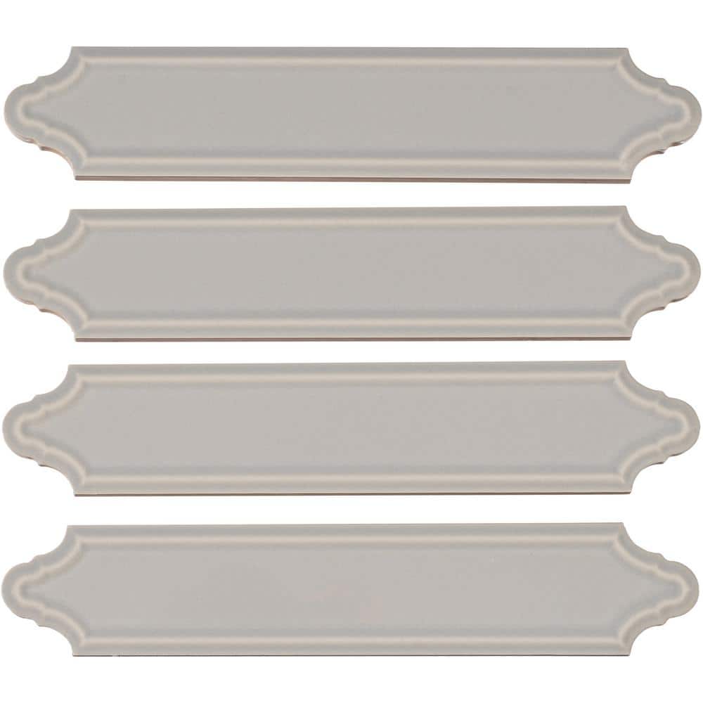 Concerto-Altowood Burtam 2 in. x 9 in. Glossy Ceramic Beveled Lantern Wall 