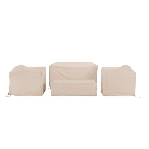 CROSLEY FURNITURE Outdoor 4-Piece Tan Furniture Cover Set