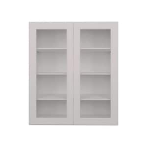 30 in. W x 12 in. D x 42 in. H in Shaker Dove Ready to Assemble Wall Kitchen Cabinet with No Glasses