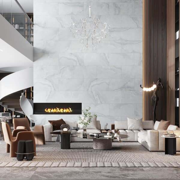 Splendor 24 x 48 in. Celestine Blue Honed Porcelain Crosscut Large Tile (15.5 sq. ft./case, 2-Pack)