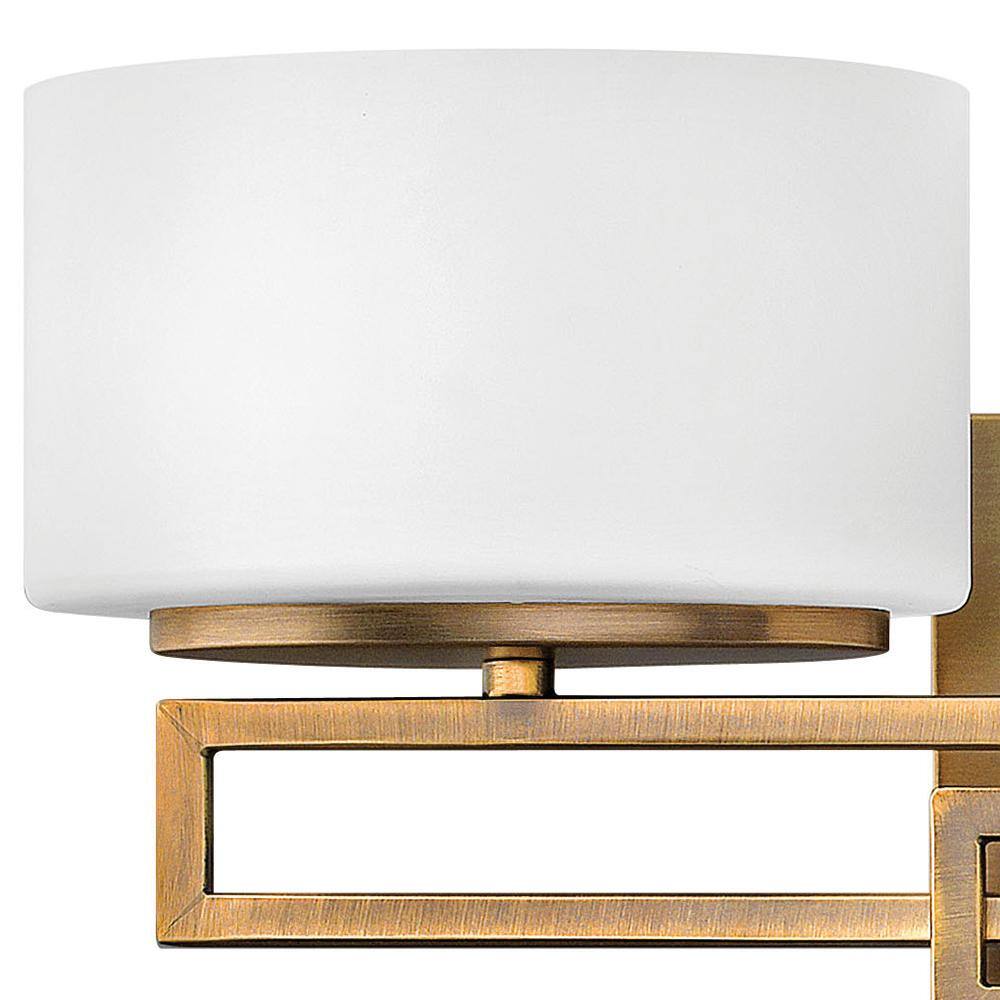 Elegant Brushed Bronze 3-Light LED Bath Vanity with Etched Opal Shade