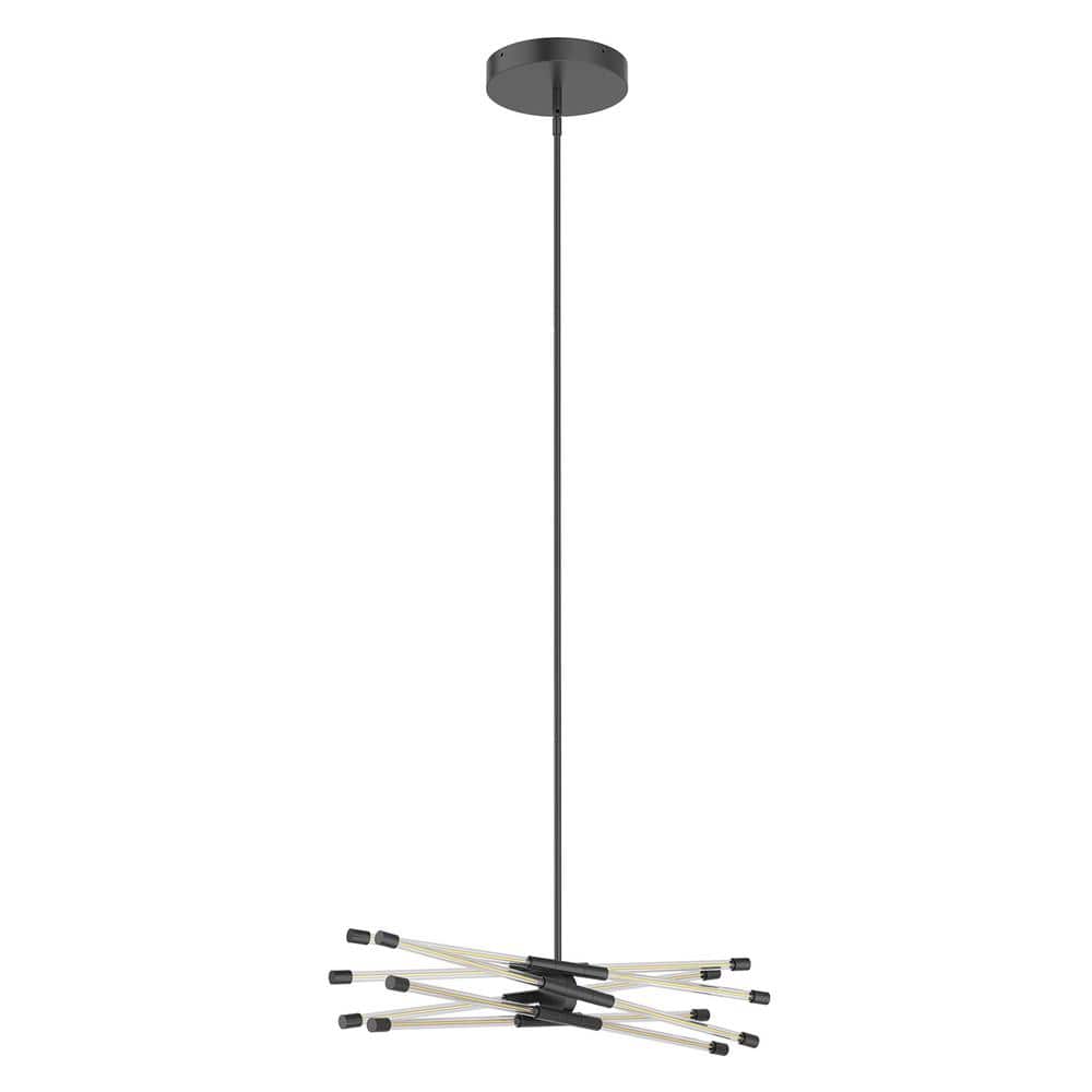 Black Glass LED Island Pendant Light