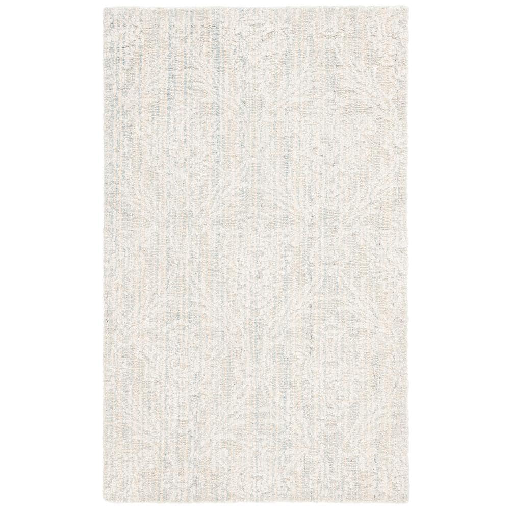 Light Blue Handmade Wool Tufted Area Rug