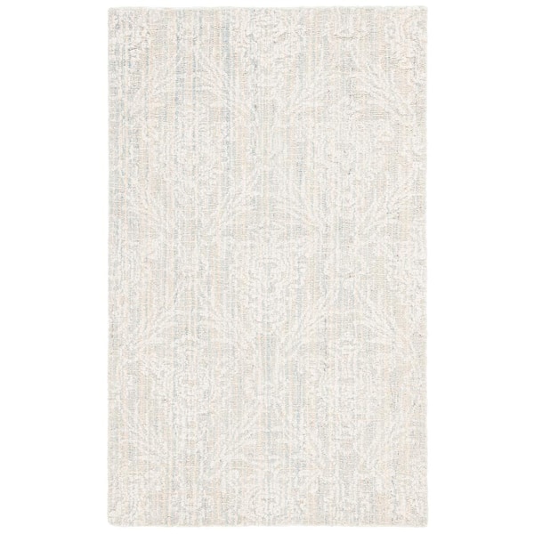 SAFAVIEH Ebony Light Blue/Ivory Doormat 3 ft. x 5 ft. Diamond Area Rug