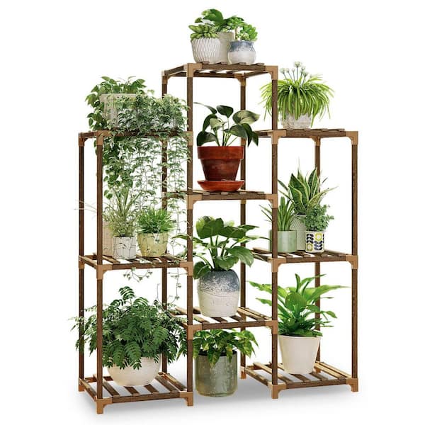 Unbranded Plant Stand Indoor Plant Stands Wood Outdoor Tiered Plant Shelf for Multiple Plants