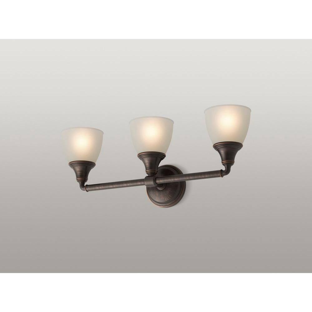 Devonshire Vintage 3-Light Oil Rubbed Bronze Bathroom Vanity Lantern