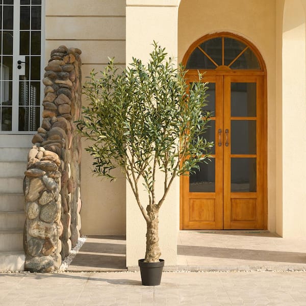 DR.Planzen 7ft.Artificial Olive Tree Indoor/Outdoor, Faux Plant