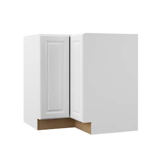 Designer Series Elgin Assembled 33x34.5x20.25 in. Lazy Susan Corner Base Kitchen Cabinet in White