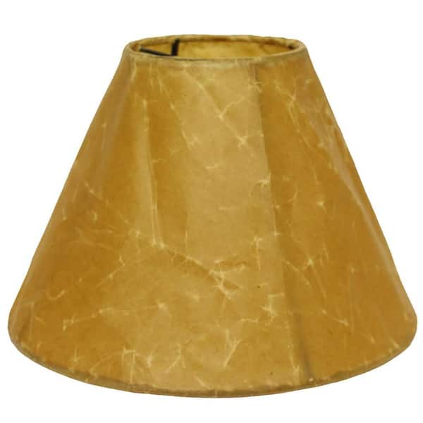 6.25 in. Brown Paper Hourglass Lamp Shade with Neckless Fitter