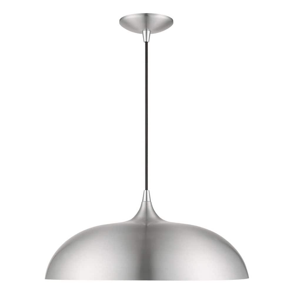 Amador Brushed Aluminum & Polished Chrome 18" Indoor/Outdoor Pendant Light