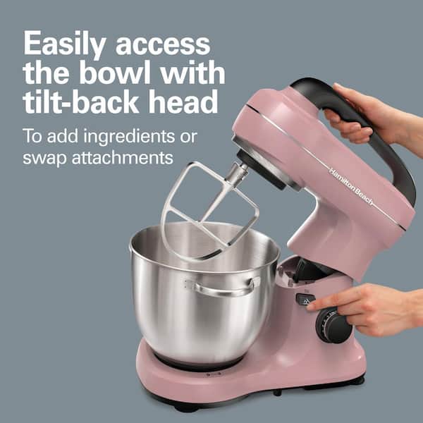 VEVOR 5 IN 1 Stand Mixer, 660W Tilt-Head Multifunctional Electric Mixer  with 6 Speeds LCD Screen Timing, 7.4 Qt Stainless Bowl, Dough Hook, Flat  Beater, Whisk, Scraper, Meat Grinder, Juice Cup - Gray