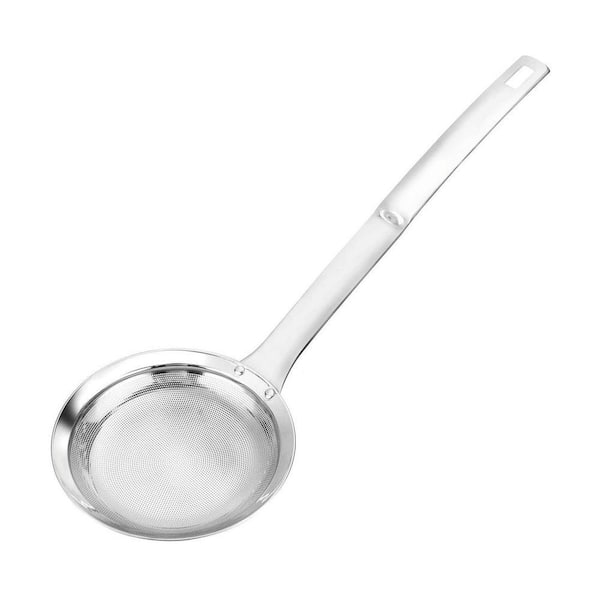 Fine Mesh Stainless Steel Skimmer Spoon with Hanging Hole Multi-Functional Kitchen Strainer Accessory Set