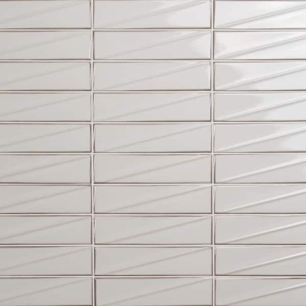 Ivy Hill Tile Rhythm Ice White 2.99 in. x 12 in. Glossy Ceramic Subway Wall Tile (4.99 sq. ft./Case)