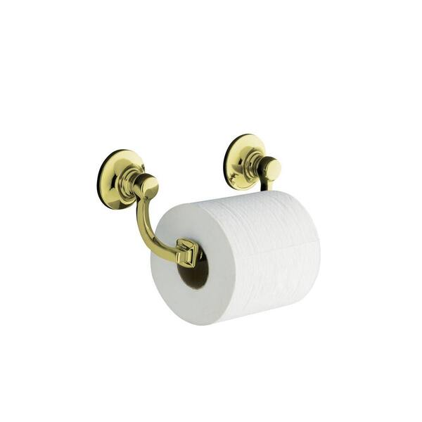 KOHLER Bancroft Wall-Mount Double Post Toilet Paper Holder in Vibrant French Gold