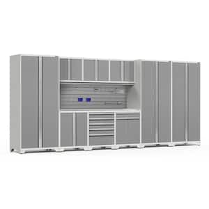 Pro Series 10-Piece 18-Gauge Steel Garage Storage System in Platinum (192 in. W x 85 in. H x 24 in. D)