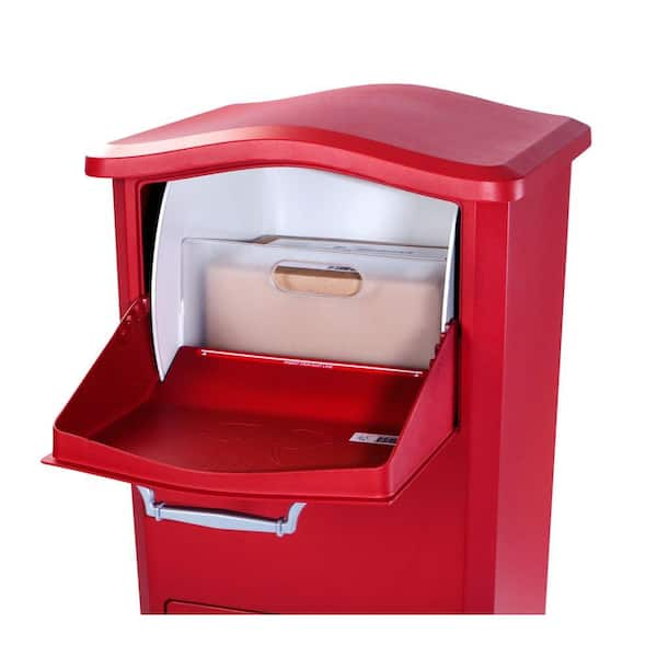 Architectural Mailboxes Elephantrunk Red, Extra Large, Steel, Locking,  Parcel Drop 6900R - The Home Depot