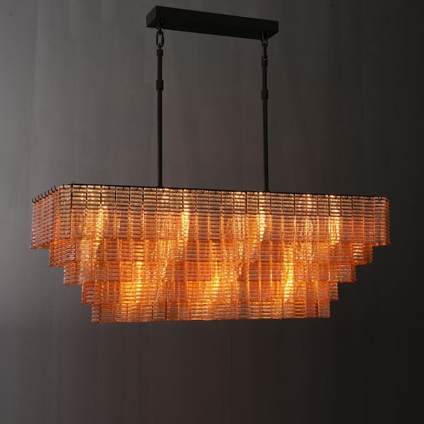 Modern Chandelier 59 in. 18-Lights Black Chandelier for Dining Room, Living Room, Foyer, Bedroom