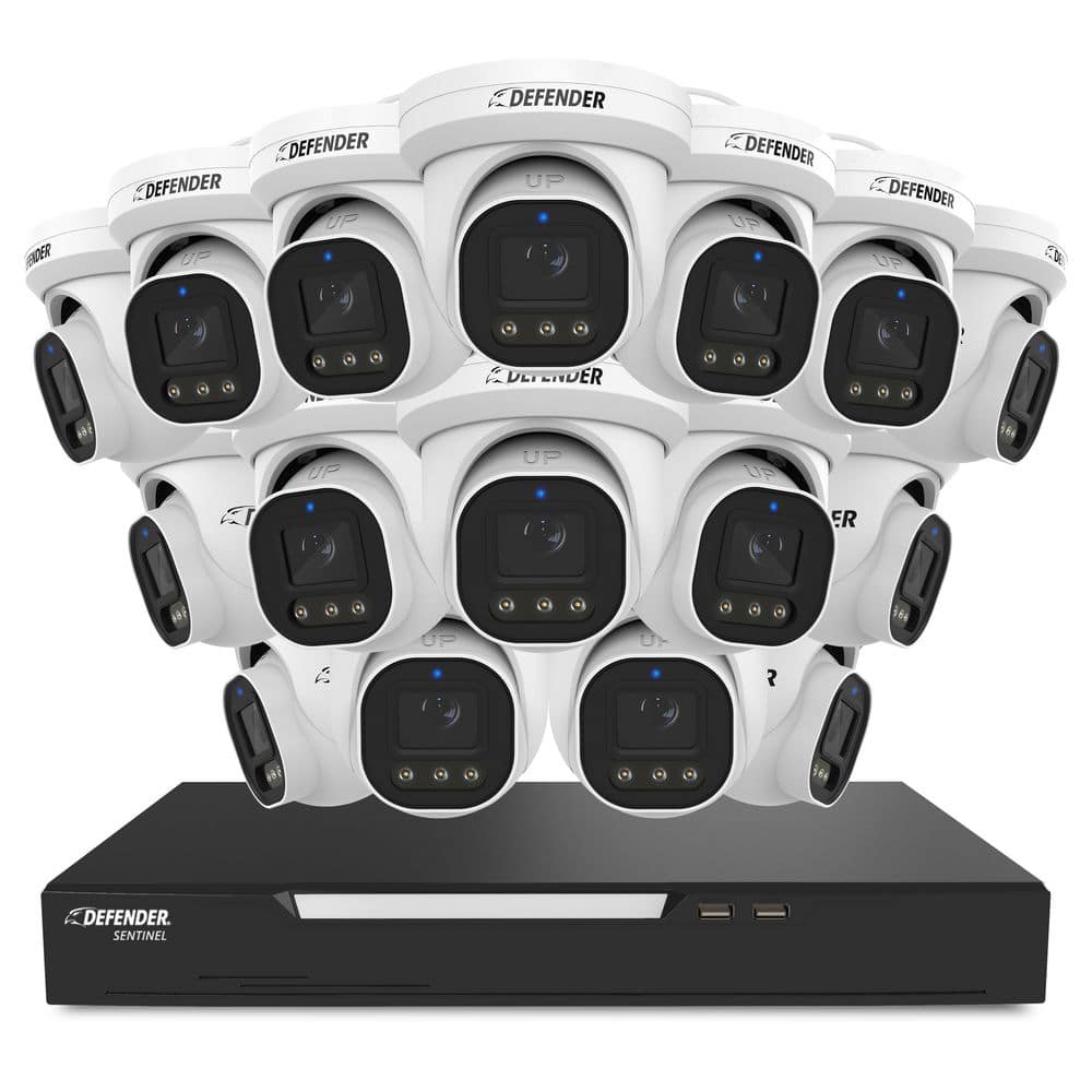 AI POWERED Sentinel Pro Turret 4K Ultra HD Wired 16-Channel PoE NVR Security System with 16-Metal Cameras and 12TB HDD price history on PriceWatchPro