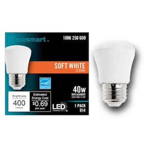 40-Watt Equivalent R14 CEC Dimmable LED Light Bulb in Soft White 2700K (1-Bulb)