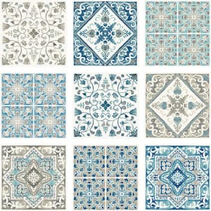 smart tiles Morocco Sefrou Green 11.43 in. x 9 in. Vinyl Peel and Stick Tile  (2.84 sq. ft./ 4-Pack) SM1231G-04-QG - The Home Depot