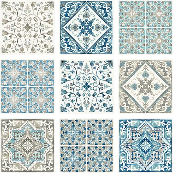 WallPOPs Miguel Blue Tile Decal Kit