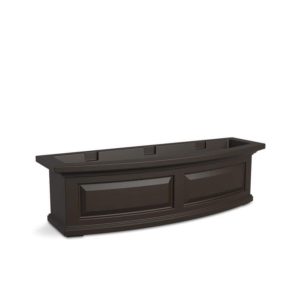 Espresso Brown 36" Resin Self-Watering Window Box