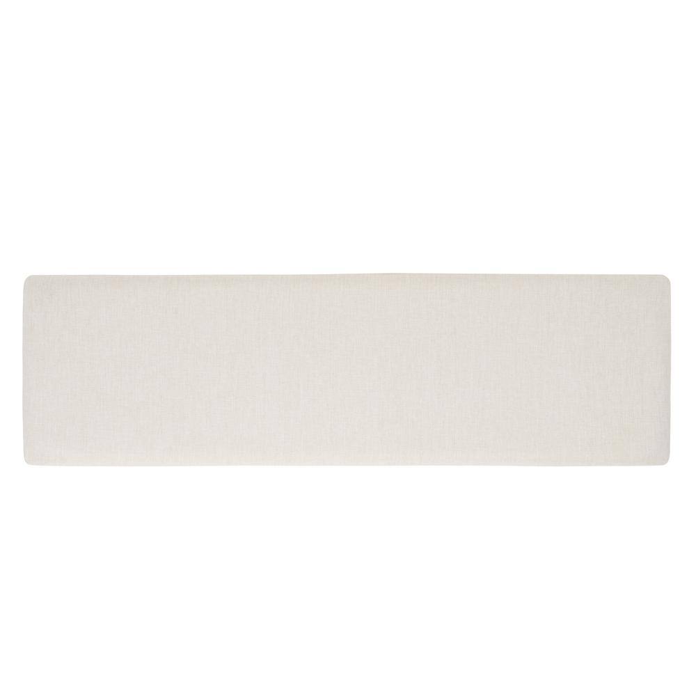 Nordic Natural Acacia Bench with Linen Cushion and Open Shelves